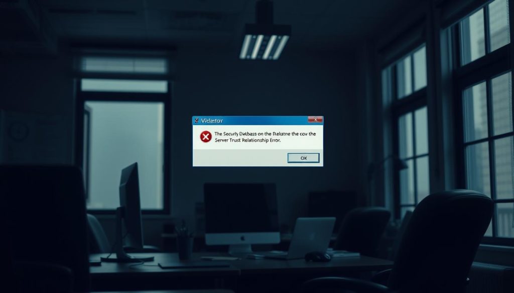 the security database on the server trust relationship error