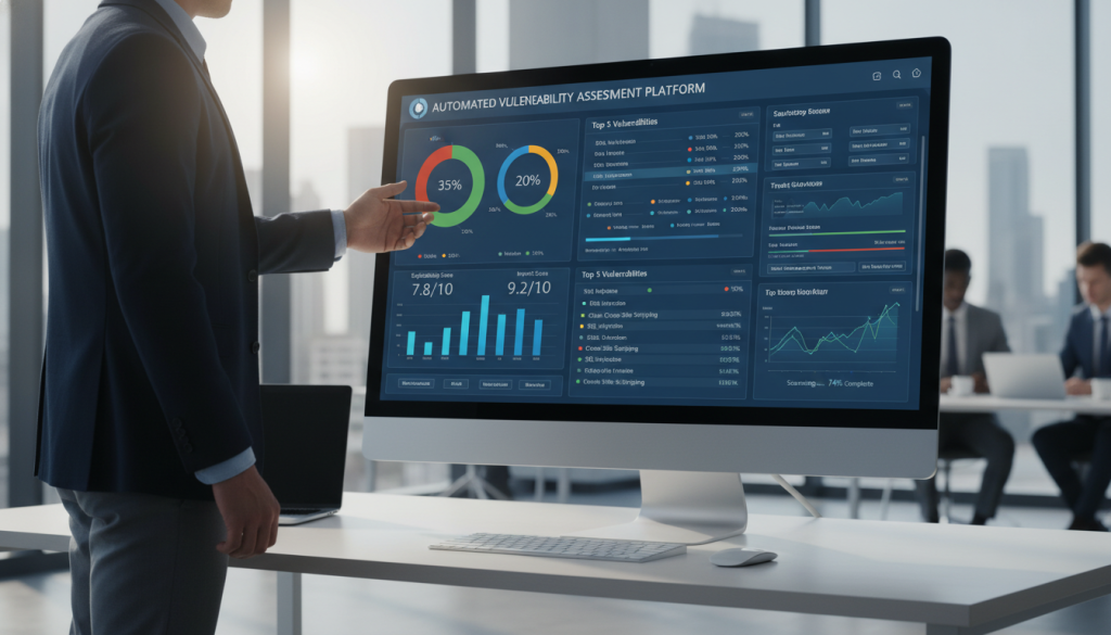 Automated vulnerability assessment platform dashboard