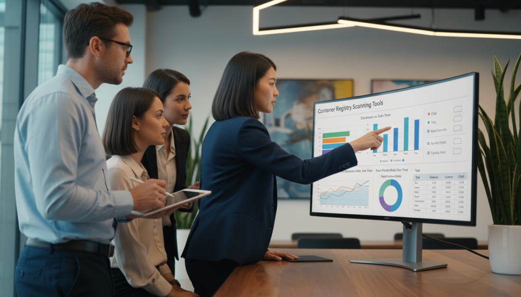 Container Registry Scanning tools comparison dashboard