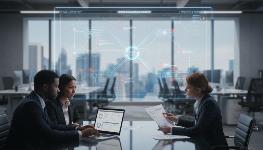 network vulnerability scanning process diagram