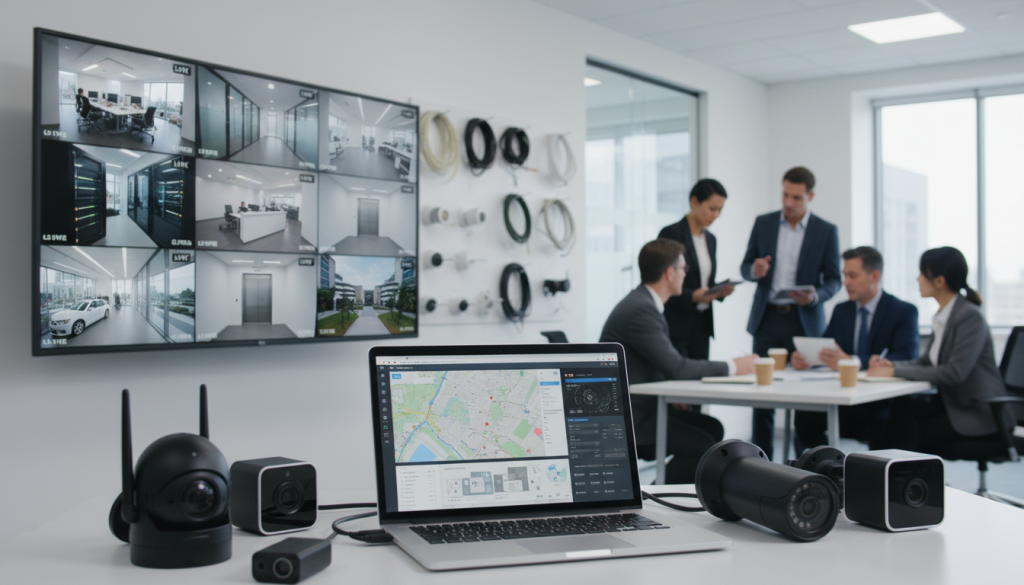 surveillance system review equipment and camera placement